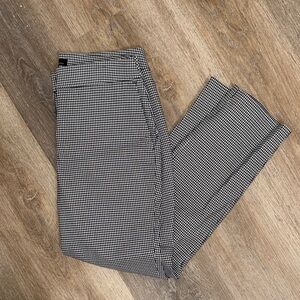 Navy Blue and White Houndstooth Pants